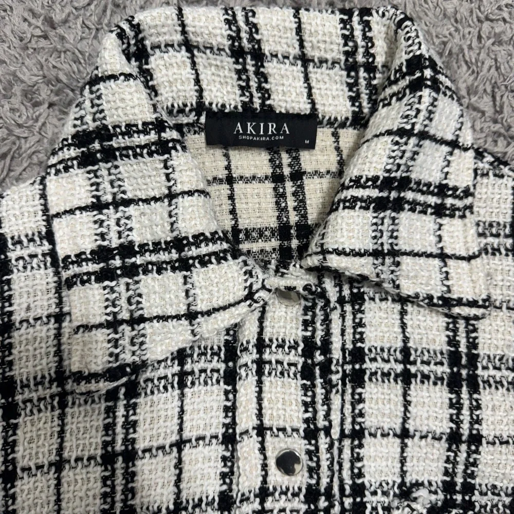 Plaid Button-Up Jacket - Picture 5 of 7